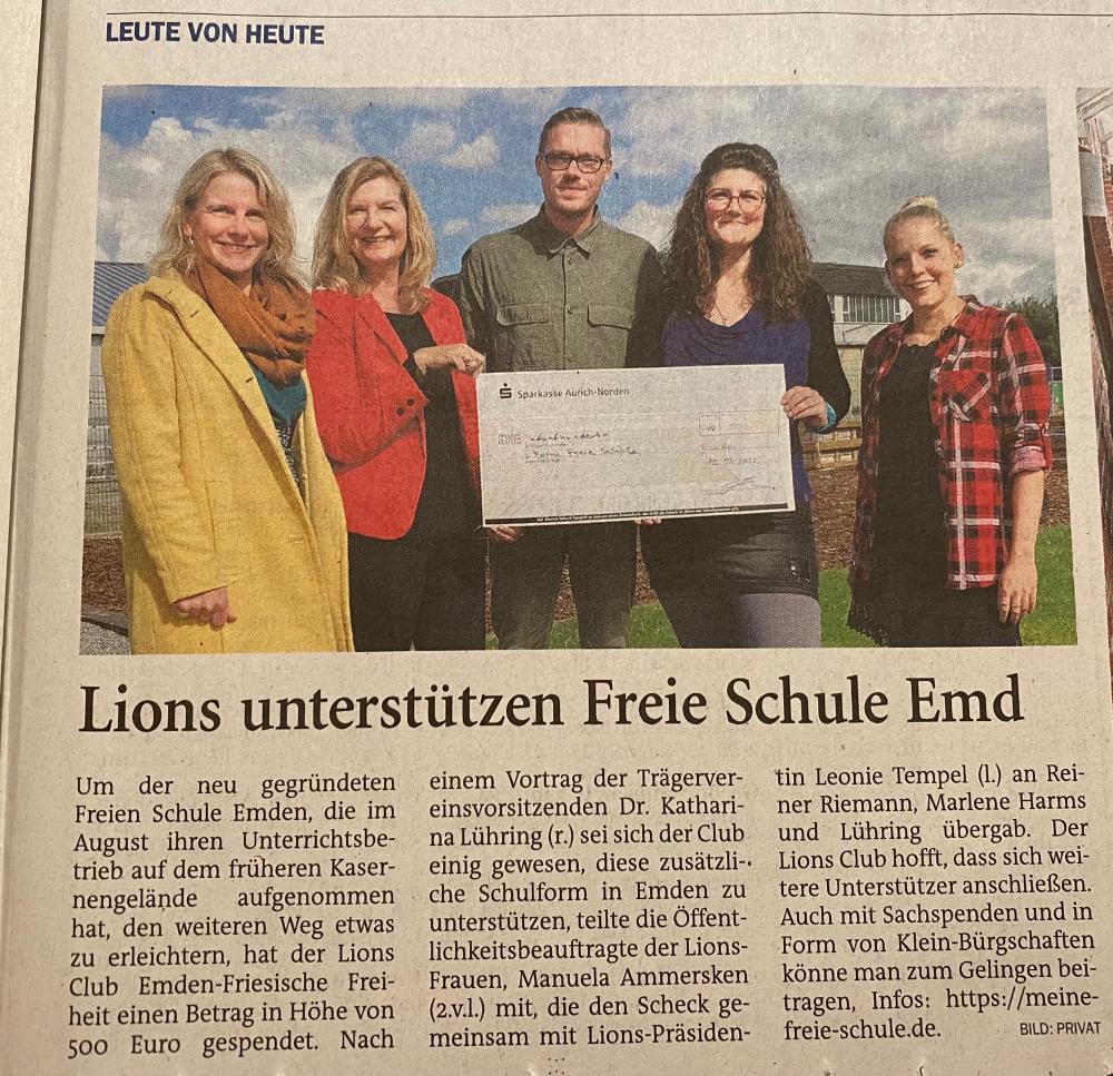 Scheckübergabe